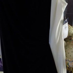 Chaps Two Tone Black and White Color Dress Size XL